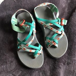 Women’s Chaco sandal. Double straps with toe strap
